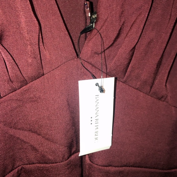 NWT Banana Republic Maroon Halter Dress - Picture 5 of 5